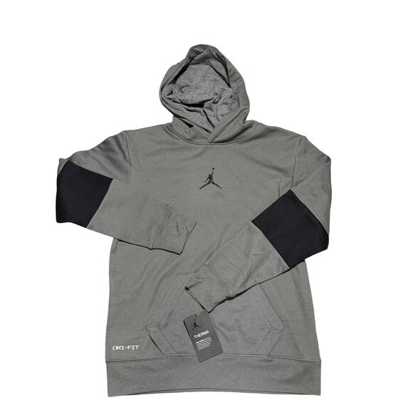 Air Jordan Dry-Fit Youth Core Performance Thermal Hoodie - Grey L NEW MSRP $50 - Picture 1 of 5